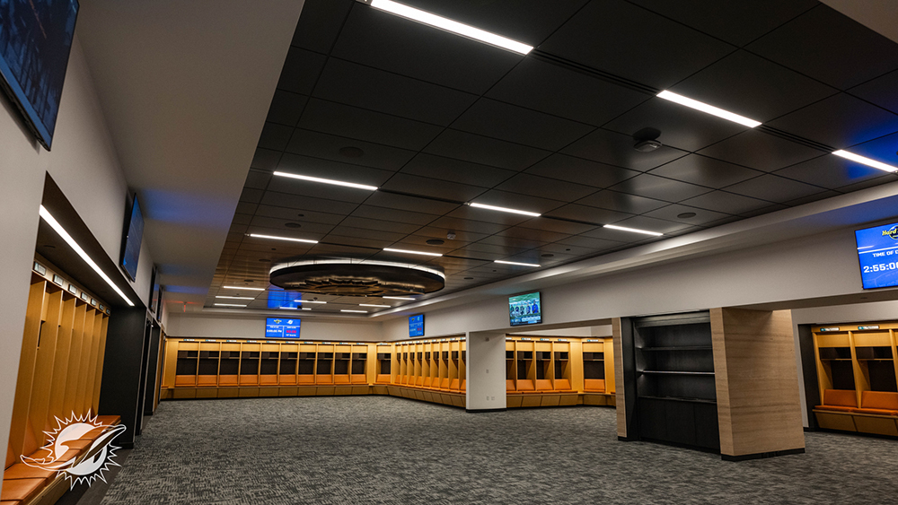 Miami Dolphins locker room