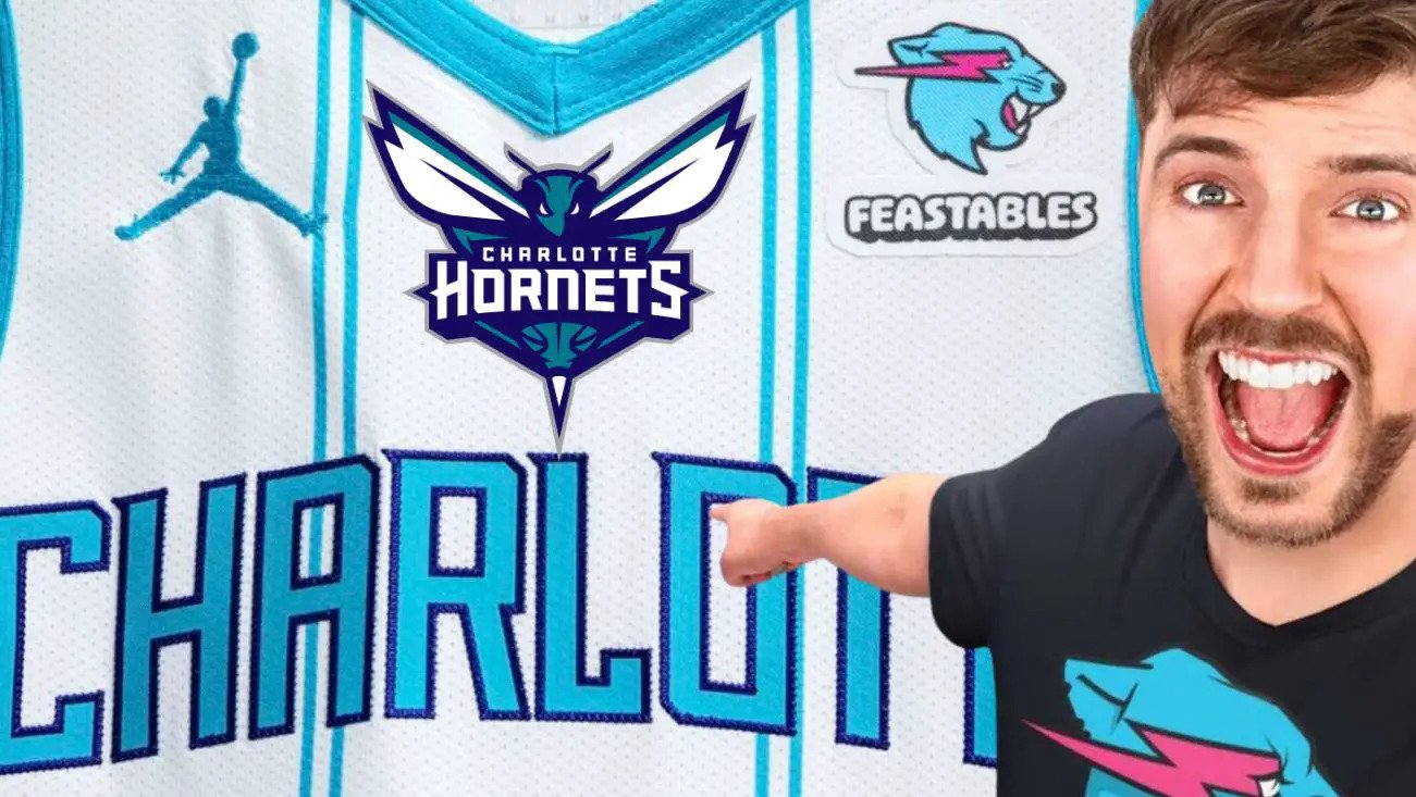 r MrBeast goes pro with Charlotte Hornets jersey